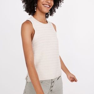 Madewell Norris cotton‎ blend sweater tank cream small